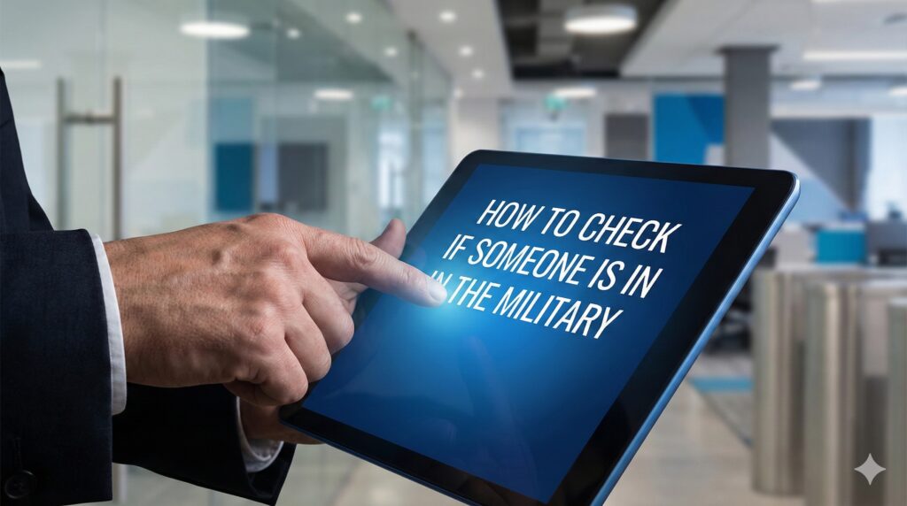 How to Check If Someone Is in the Military