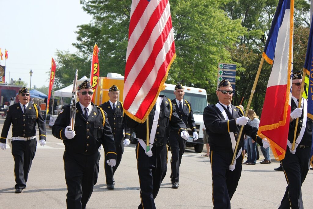 Veterans in parade