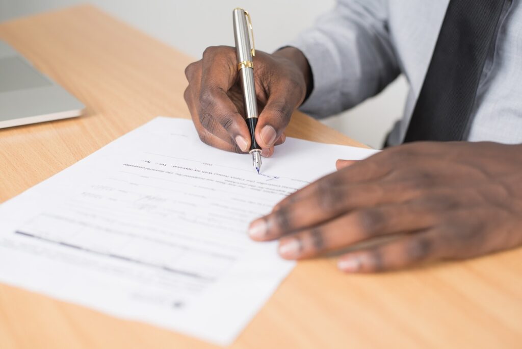 A man issuing a Military Protective Order