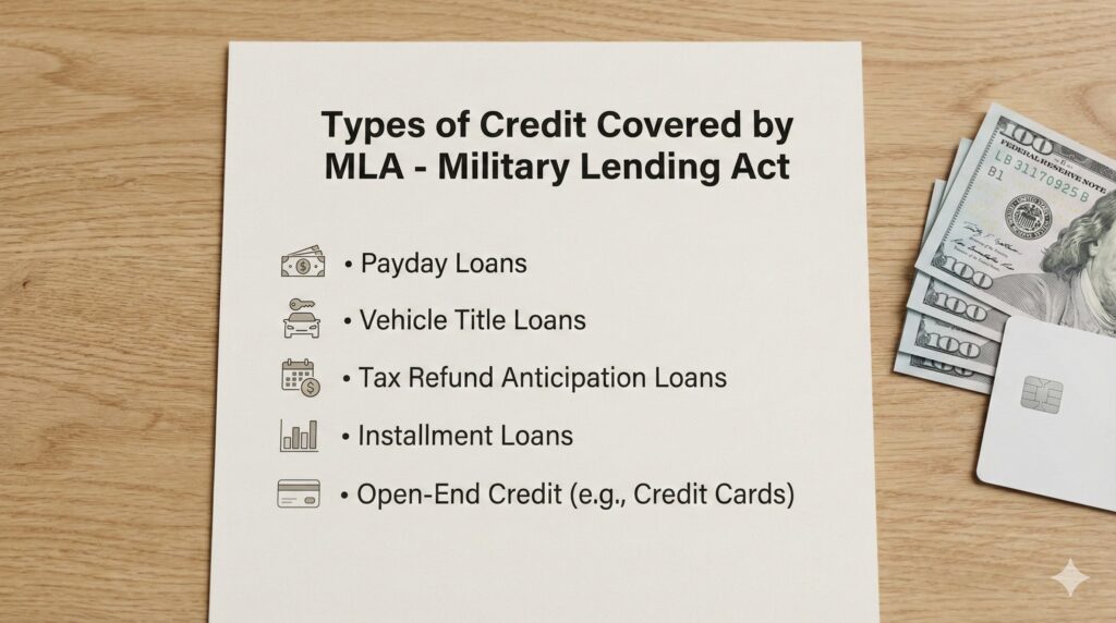 Types of Credit Covered by MLA